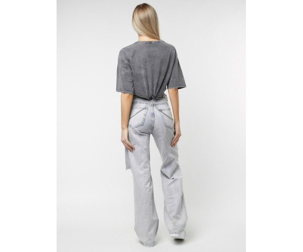 Топ футболка женская серого цвета 76008Sr