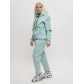 Трикотажный спортивный костюм женский с начесом бирюзового цвета 1084Br