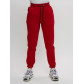 Джоггеры женские на флисе зимние красного цвета 1097Kr