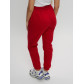 Джоггеры женские на флисе зимние красного цвета 1097Kr