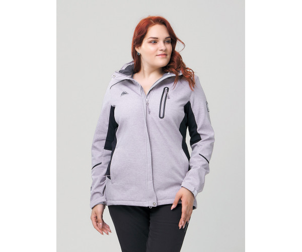 Ветровка  большого размера серого цвета 2036-1Sr