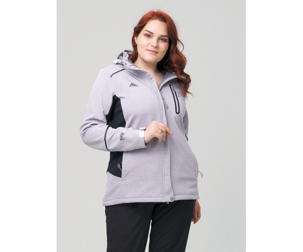 Ветровка  большого размера серого цвета 2036-1Sr