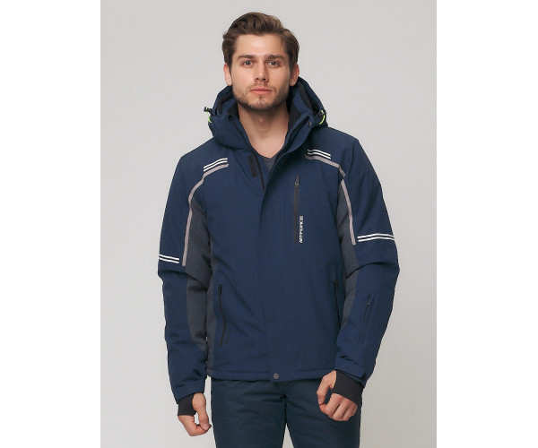 Мужская зимняя горнолыжная куртка  темно-синего цвета 1971TS