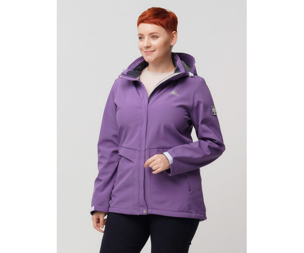 Ветровка  bigsize фиолетового цвета 2032-1F