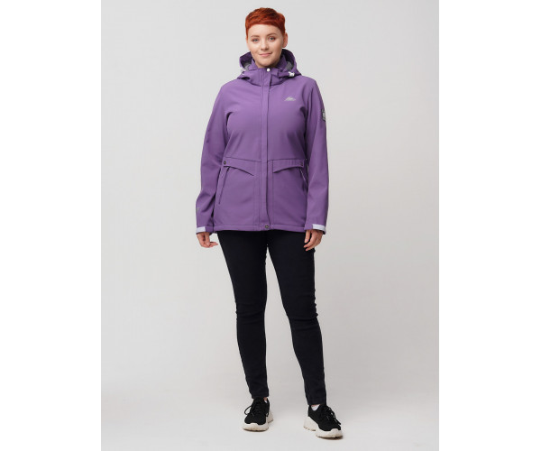Ветровка  bigsize фиолетового цвета 2032-1F
