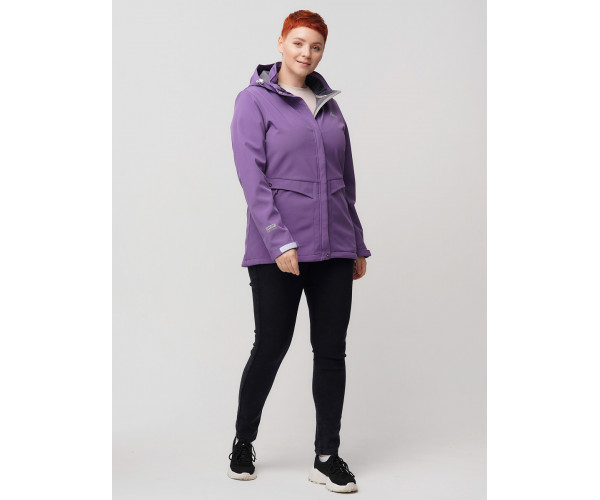 Ветровка  bigsize фиолетового цвета 2032-1F