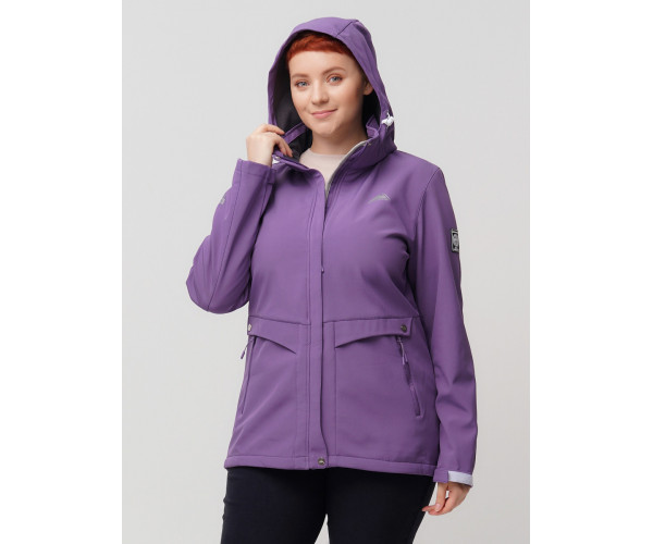 Ветровка  bigsize фиолетового цвета 2032-1F