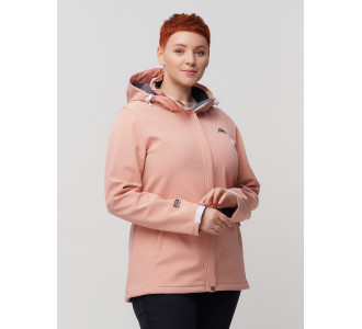 Ветровка  bigsize розового цвета 2034-1R