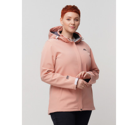 Ветровка  bigsize розового цвета 2034-1R