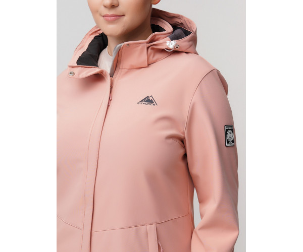 Ветровка  bigsize розового цвета 2034-1R