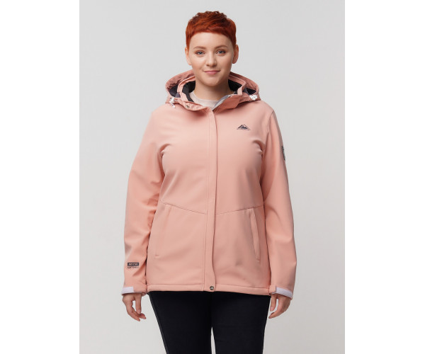 Ветровка  bigsize розового цвета 2034-1R