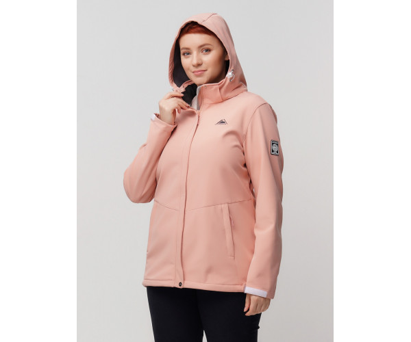 Ветровка  bigsize розового цвета 2034-1R