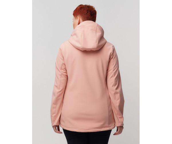 Ветровка  bigsize розового цвета 2034-1R