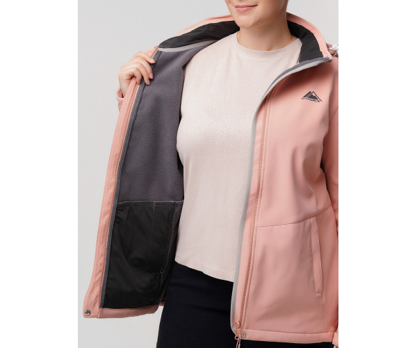 Ветровка  bigsize розового цвета 2034-1R