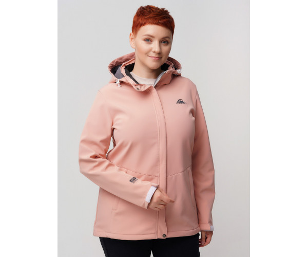 Ветровка  bigsize розового цвета 2034-1R