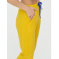 Спортивные брюки женские желтого цвета 1307J
