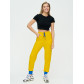 Спортивные брюки женские желтого цвета 1307J