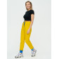 Спортивные брюки женские желтого цвета 1307J