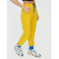 Спортивные брюки женские желтого цвета 1307J