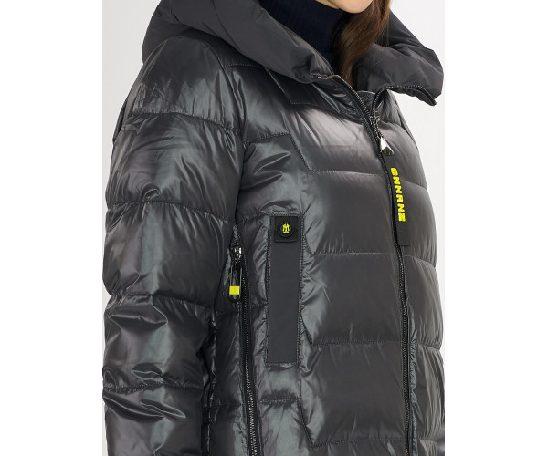 Куртка зимняя big size темно-серого цвета 72117TC