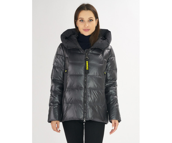 Куртка зимняя big size темно-серого цвета 72117TC