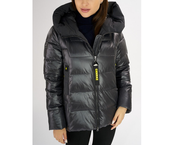 Куртка зимняя big size темно-серого цвета 72117TC