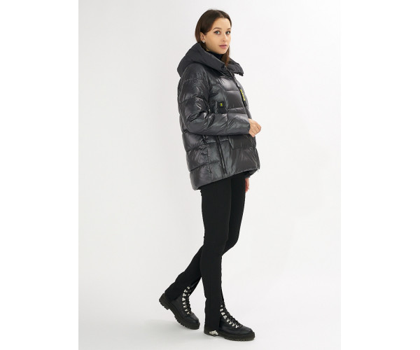 Куртка зимняя big size темно-серого цвета 72117TC