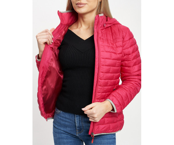 Стеганная куртка розового цвета 33315R