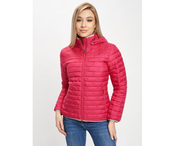 Стеганная куртка розового цвета 33315R