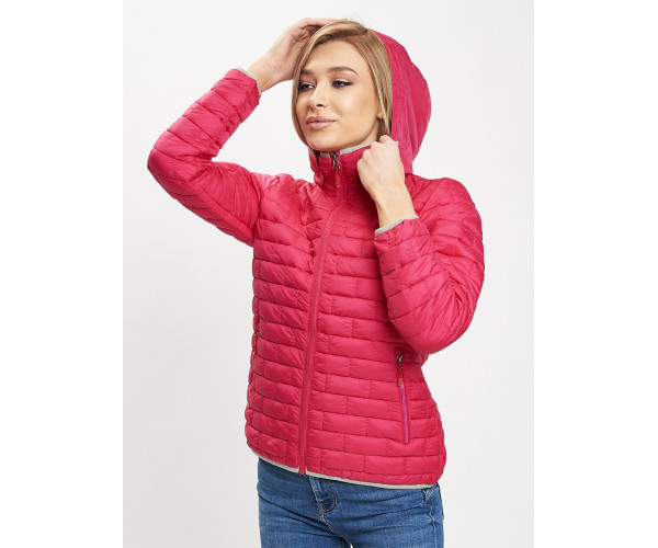 Стеганная куртка розового цвета 33315R