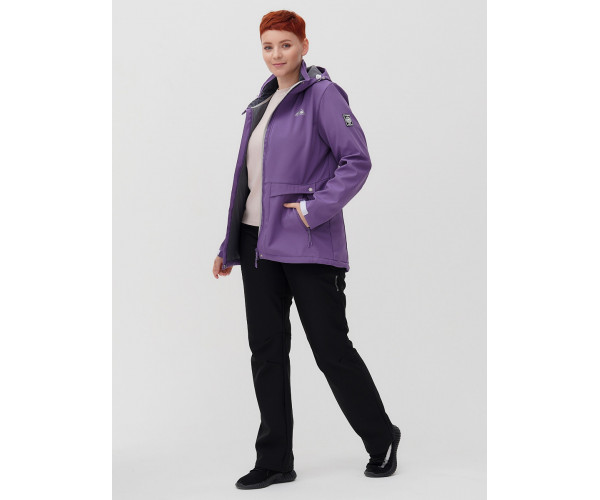 Костюм  bigsize фиолетового цвета 02032-1F