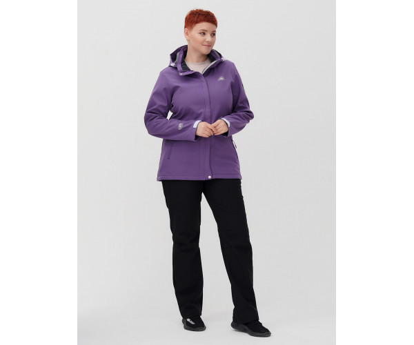 Костюм  bigsize фиолетового цвета 02032-1F