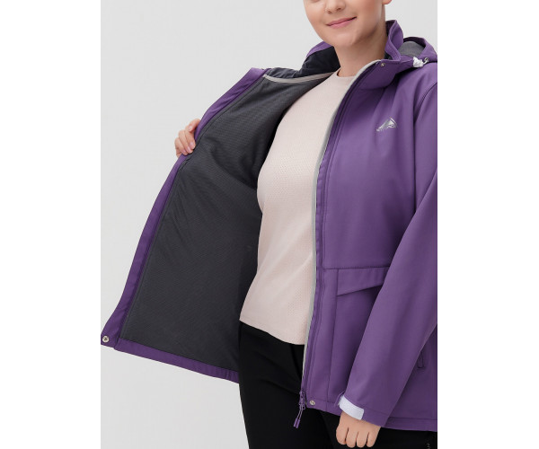 Костюм  bigsize фиолетового цвета 02032-1F