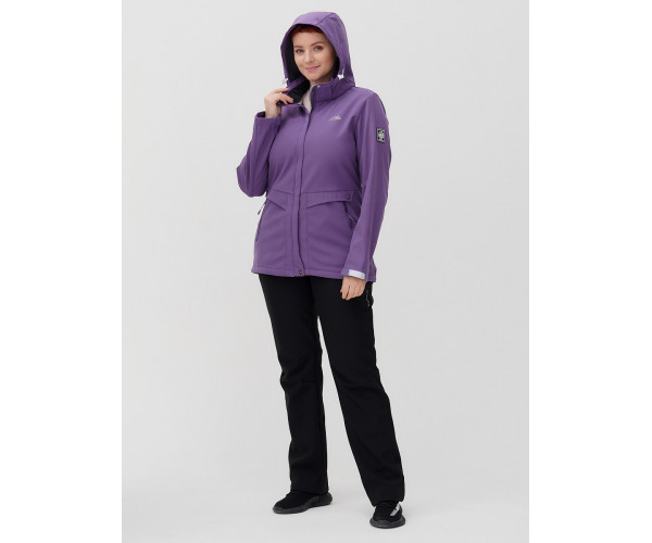 Костюм  bigsize фиолетового цвета 02032-1F