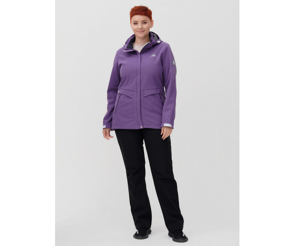 Костюм  bigsize фиолетового цвета 02032-1F