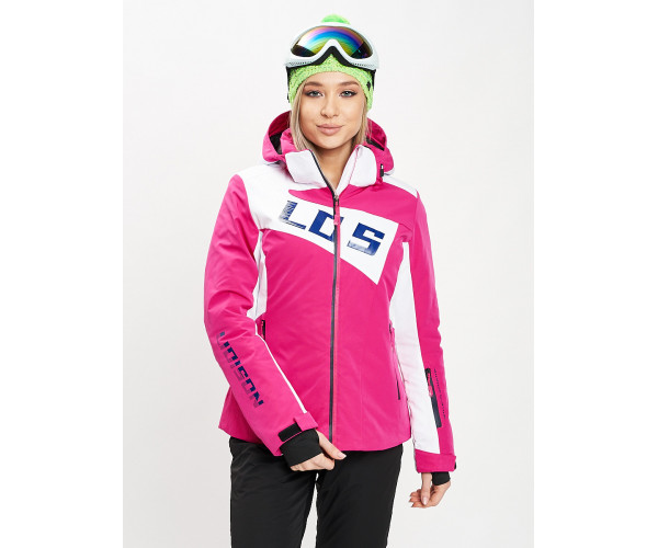 Горнолыжная куртка женская розового цвета 77030R