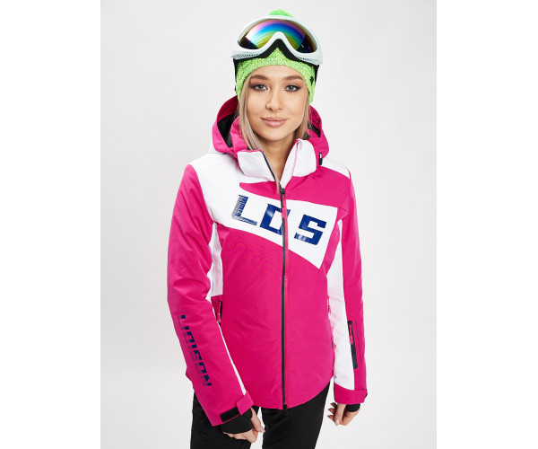 Горнолыжная куртка женская розового цвета 77030R