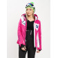 Горнолыжная куртка женская розового цвета 77030R