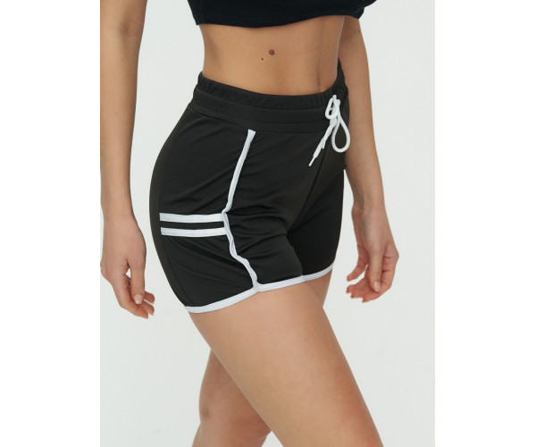 Спортивные шорты женские черного цвета 3010Ch