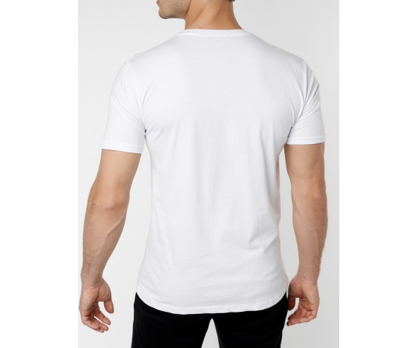 Мужские футболки с принтом белого цвета 221418Bl