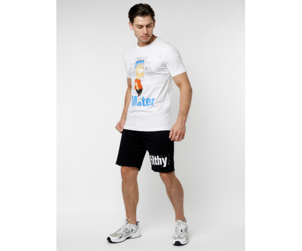 Мужские футболки с принтом белого цвета 221418Bl