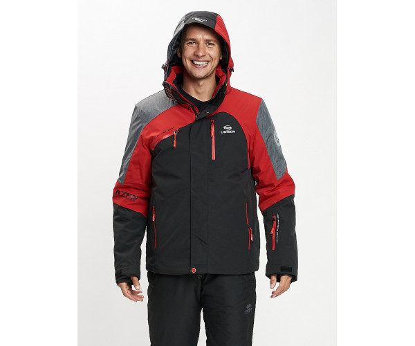 Горнолыжная куртка мужская красного цвета 77013Kr