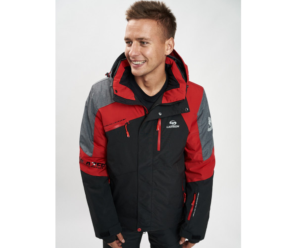Горнолыжная куртка мужская красного цвета 77013Kr