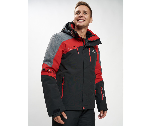Горнолыжная куртка мужская красного цвета 77013Kr
