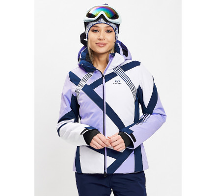 Горнолыжная куртка женская фиолетового цвета 77031F