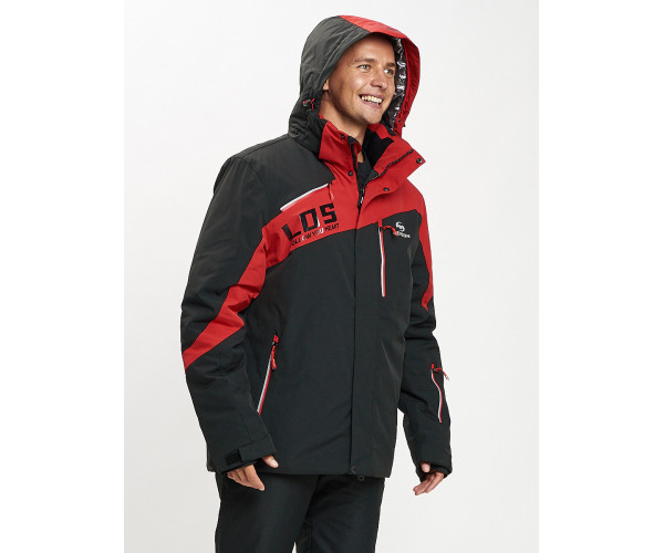 Горнолыжная куртка мужская большого размера красного цвета 77029Kr
