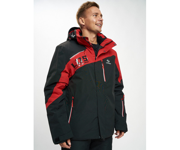 Горнолыжная куртка мужская большого размера красного цвета 77029Kr