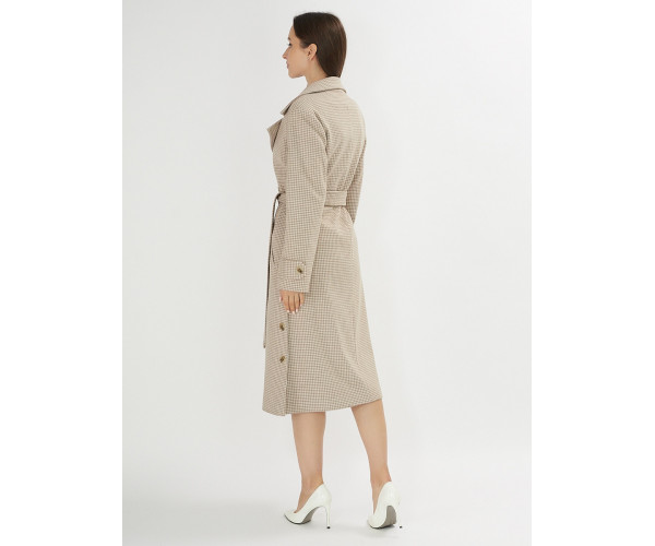 Пальто демисезонное бежевого цвета 42121B