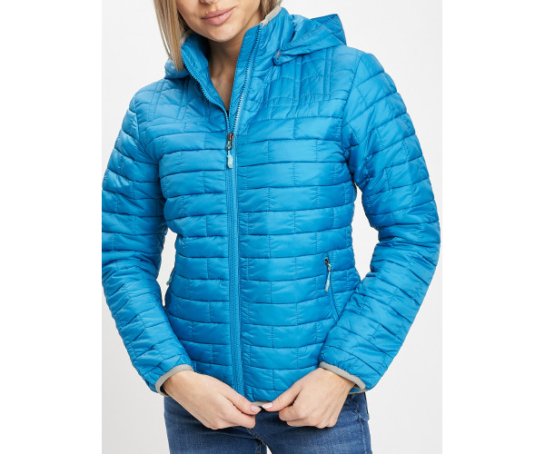 Стеганная куртка синего цвета 33315S