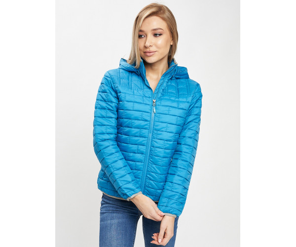 Стеганная куртка синего цвета 33315S